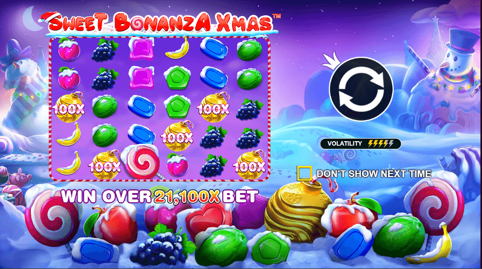 slot festivo, Sweet Bonanza Xmas, grandes bônus